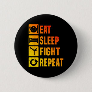 Kickboxer Herren Kickbox Kickboxen Boxen Button