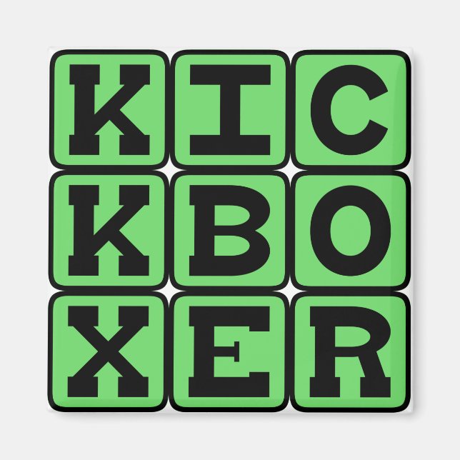 Kickboxer, Kampfkünste Magnet (Vorne)