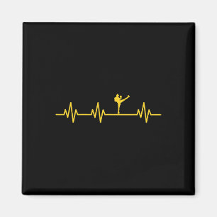 Kickboxer Kick Lebensader Herzschlag Leben Liebe Magnet