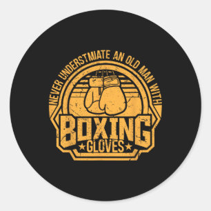 Kickboxer Kickboxen Boxer Boxen Vintage Design Runder Aufkleber