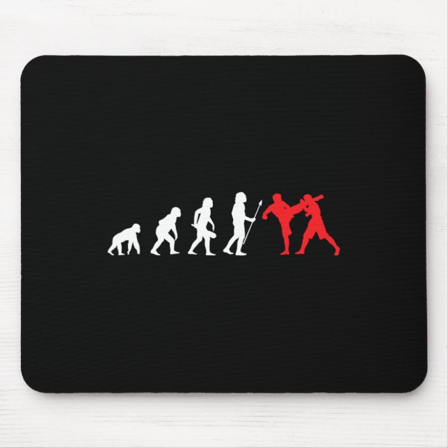 Kickboxer Kickboxen Entwicklung Training Kampf  Mousepad (Vorne)