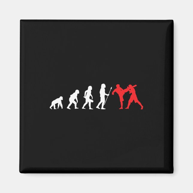 Kickboxer Kickboxen Entwicklungs Training Kampf  Magnet (Vorne)