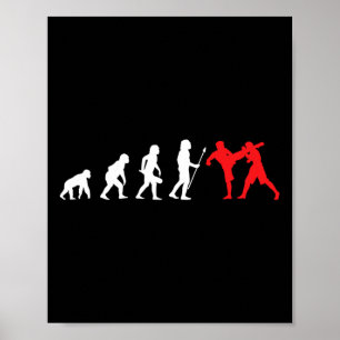 Kickboxer Kickboxen Entwicklungs-Training Kampf Poster