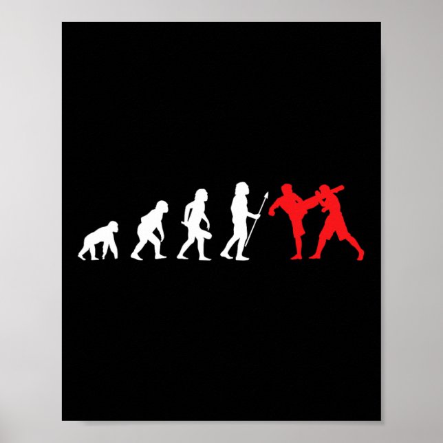 Kickboxer Kickboxen Entwicklungs-Training Kampf  Poster (Vorne)