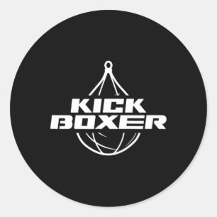 Kickboxer Kickboxen Kampfsport Kickboxing Kick Runder Aufkleber