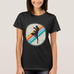 Kickboxer-Silhouette Retro-Motivation Geschenke T-Shirt
