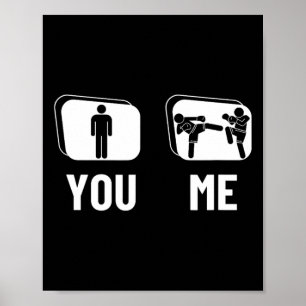 Kickboxer Stolz Lustige Männer Kickboxen Poster