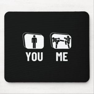 Kickboxer Stolze Lustige Männer Kickboxen Mousepad