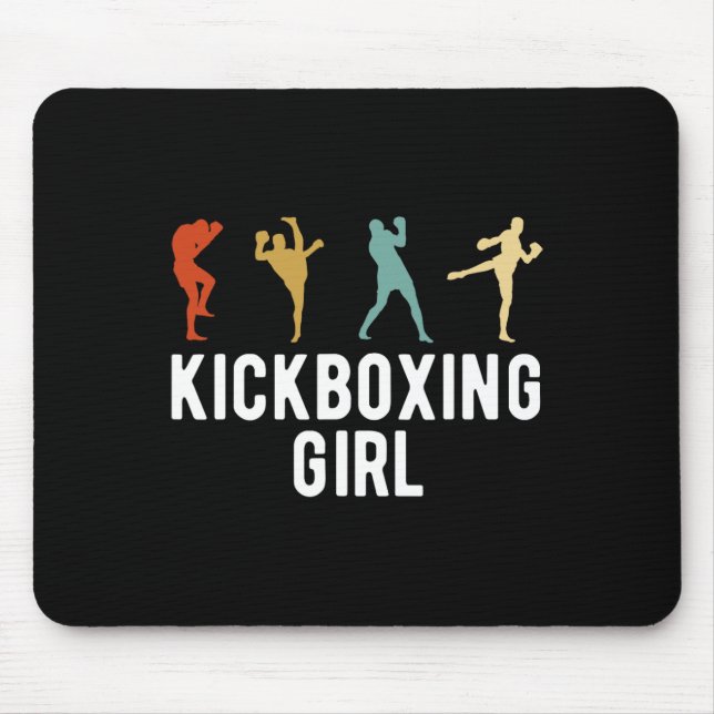 Kickboxerin Mädchen Kickboxer Mousepad (Vorne)
