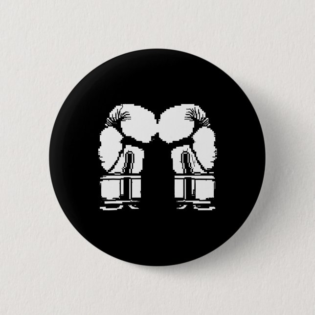 Kickboxhandschuhe Pixel Art Sanda  Button (Vorderseite)
