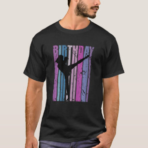 Kickboxing Birthday Womens Kickboxer Retro Vintag T-Shirt