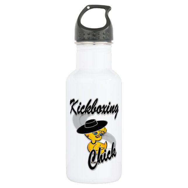 Kickboxing Chick #4 Trinkflasche (Vorderseite)