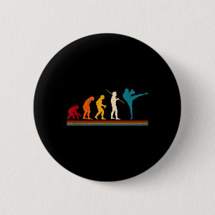Kickboxing Evolution Kickboxer Karate Boxing Mixed Button