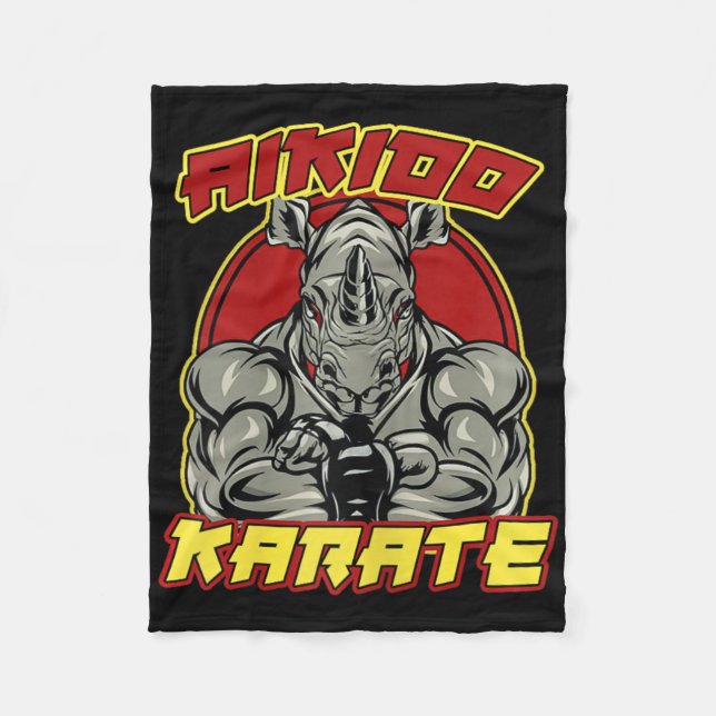 Kickboxing Grandpa Martial Arts  Fleecedecke (Vorderseite)
