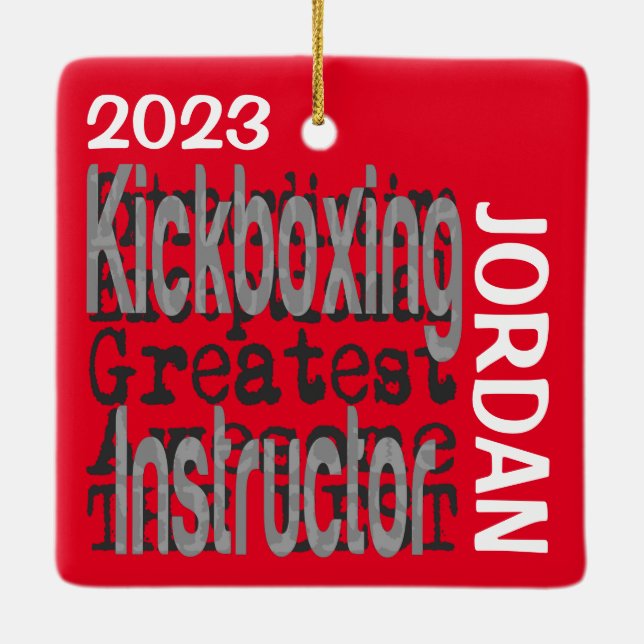 Kickboxing Instructor Extraordinaire CUSTOM Keramikornament (Rückseite)