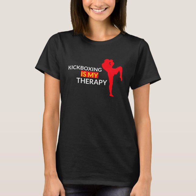 Kickboxing Is My Therapy One Coolest  Kickboxing M T-Shirt (Vorderseite)