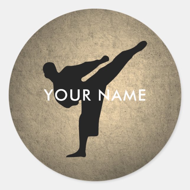 Kickboxing - Karate-Aufkleber Runder Aufkleber (Vorderseite)