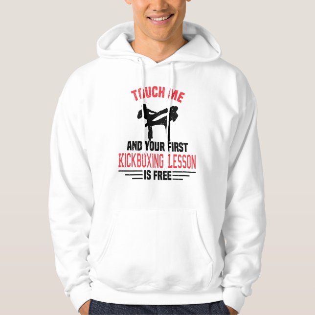 Kickboxing Kickboxer Martial Arts Boxer Sparring Hoodie (Vorderseite)