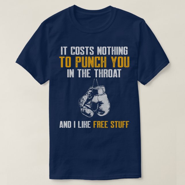 Kickboxing Kostenloses Kick Boxing Workout T-Shirt (Design vorne)
