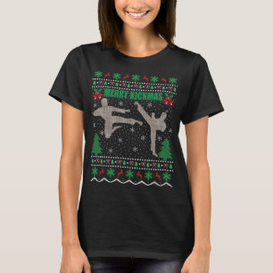 Kickboxing Lover Xmas Geschenk hässlich frohe Kick T-Shirt