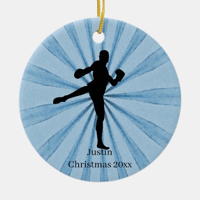 Kickboxing Name Keramik Ornament (Vorne)