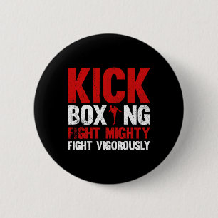 Kickboxkampf Mächtiger Kampf Kräftig Kickboxen Button