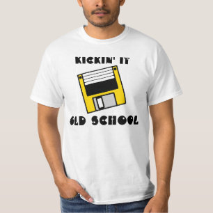 Kickin es alte Schulgelb-schlaffes Disc-Shirt T-Shirt