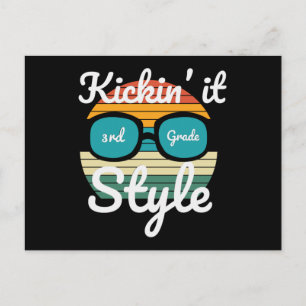 Kickin' It 3rd Klasse Rückkehr zur Schule Schülerg Postkarte