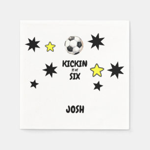 Kickin it at Six Soccer 6. Geburtstagsparty Serviette