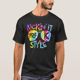 Kickin It Pre-K Style Kids Back to School Teacher T-Shirt
