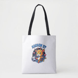 Kickin It Soccer Player Giraffe Ball Girls Boys An Tasche