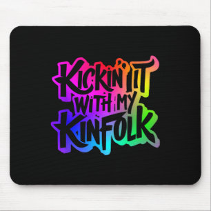 Kickin' It with my Kinfolfolfolk Funny Family Wied Mousepad