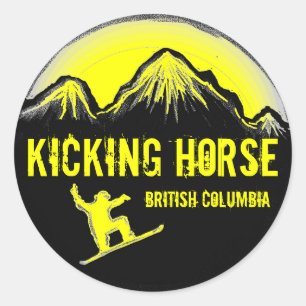 Kicking Horse BC Canada stickers de snowboard jaun