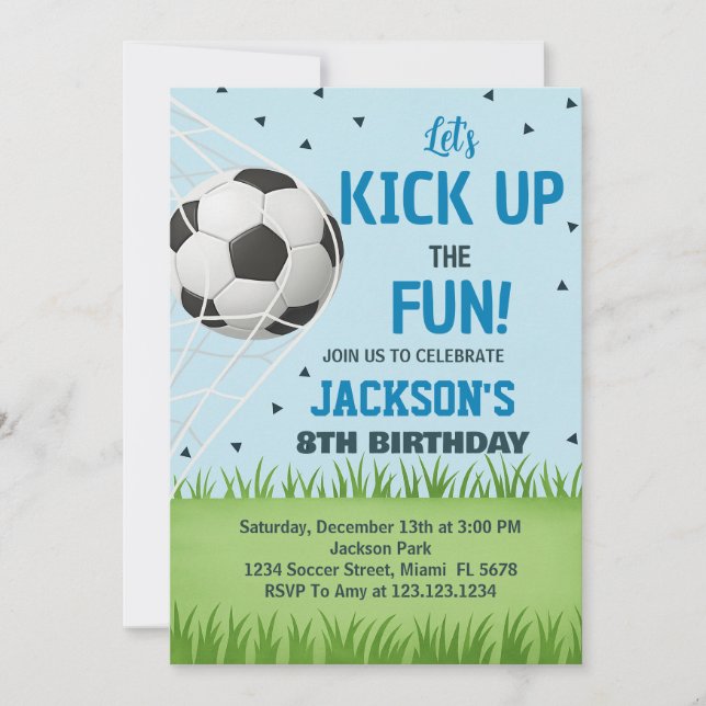 Kickoff Football Anniversaire Invitation (Devant)