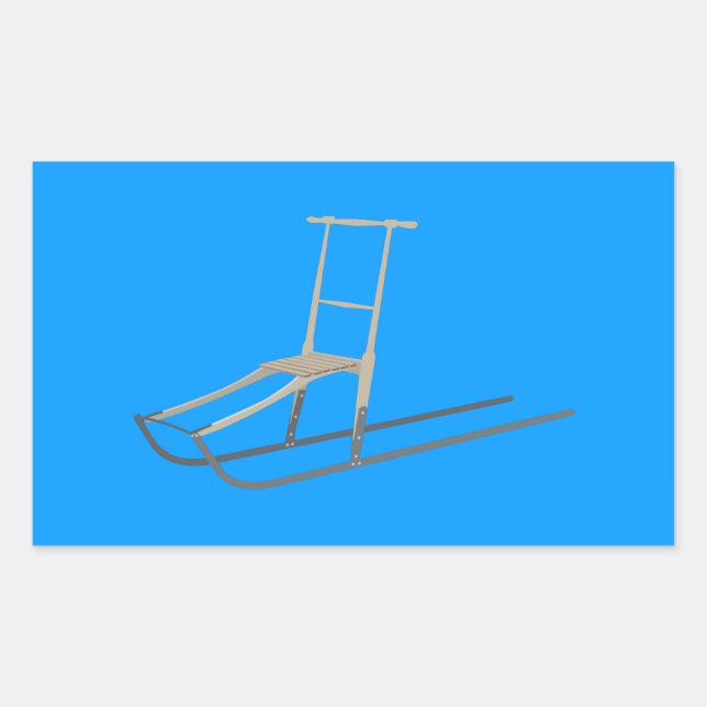 Kicksled Rechteckiger Aufkleber (Vorderseite)