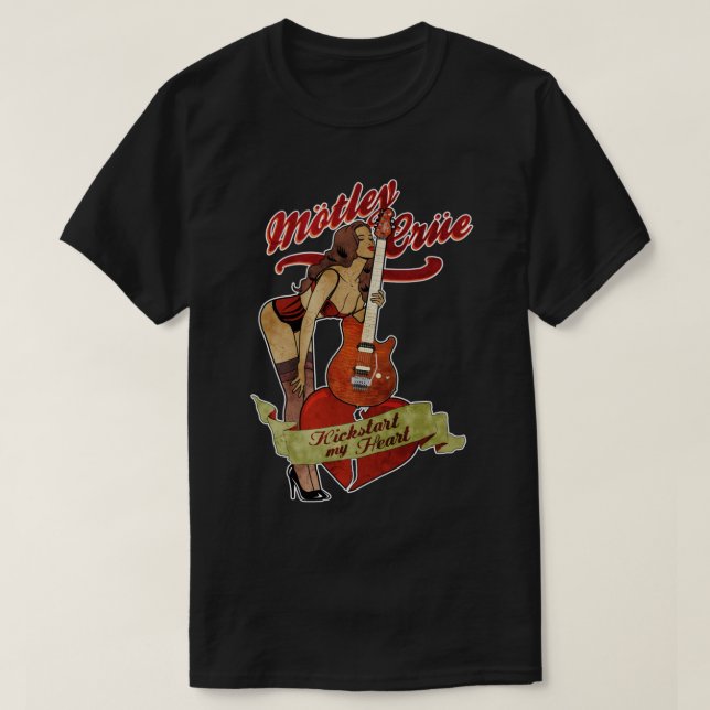 Kickstart my Heart Baseball ¾ Sleeve T-Shirt (Design devant)