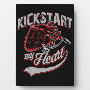 Kickstart My Heart Motorrad Art Geschenk Fotoplatte