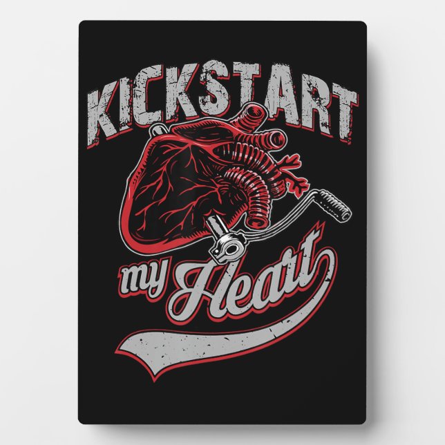 Kickstart My Heart Motorrad Art Geschenk Fotoplatte (Vorderseite)