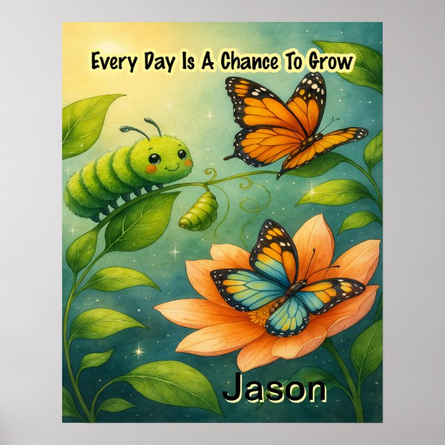 Kid Affirmation: Every Day Is A chance To Grow Poster (Vorne)