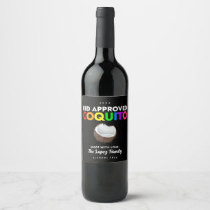 Kid Approuvé Coquito, Étiquette bouteille sans alc