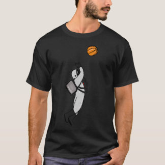 Kid Astronaut Basketball Zeichne Cool einzigartig T-Shirt