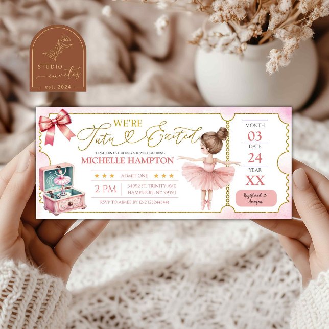 Kid Ballerina Party Ticket Kinderdusche (Von Creator hochgeladen)