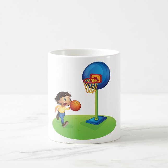Kid Basketball spielen mit Hoop Fun Sport Kaffeetasse (Von Creator hochgeladen)