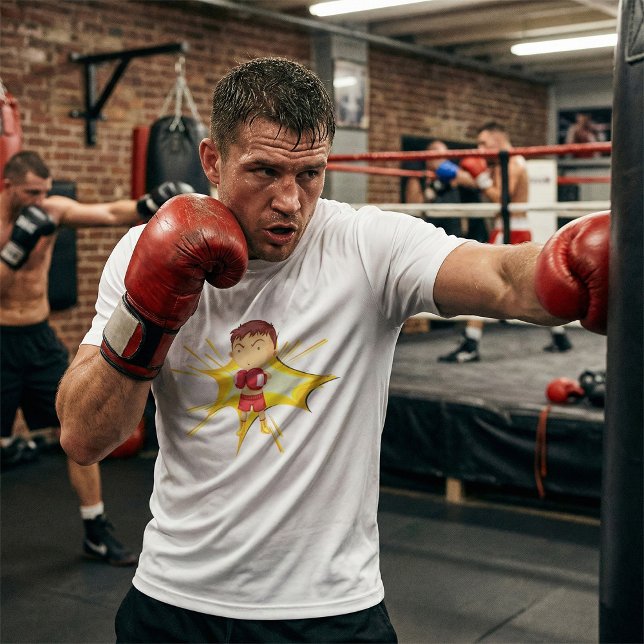 Kid Boxer in Red Gloves and Shorts T-Shirt (Von Creator hochgeladen)