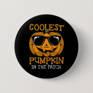 Kid Coolster Kürbis in Patchkinderjunge Kinder Button
