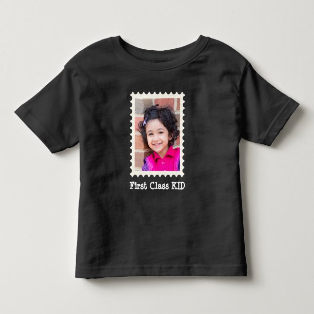 KID-Foto der ersten KLASSE Bestes Kind je nach Kun Kleinkind T-shirt (Vorderseite)