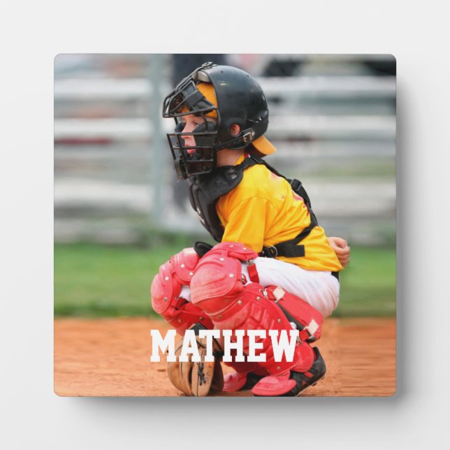 Kid-Foto für Baseball-Player Fotoplatte (Vorderseite)