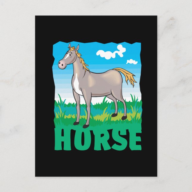 Kid Friendly Pferd Postkarte (Vorderseite)