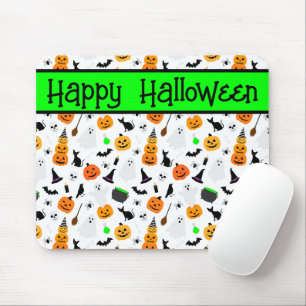 Kid Halloween-Geist-Kürbis-Schwarze Katze Personal Mousepad
