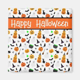 Kid Halloween Ghost Pumpkin Black Cat Personalize Magnet